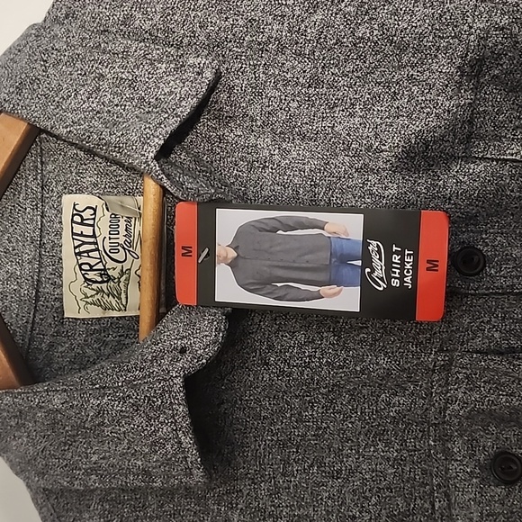 NWT Grayers Medium Gray Shirt Jacket 100% Cotton Great Gift 4 The Outdoors - Picture 5 of 7